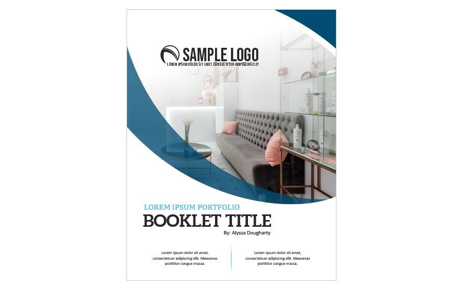 Download Company Portfolio Booklet Cover Page Template for MS Word