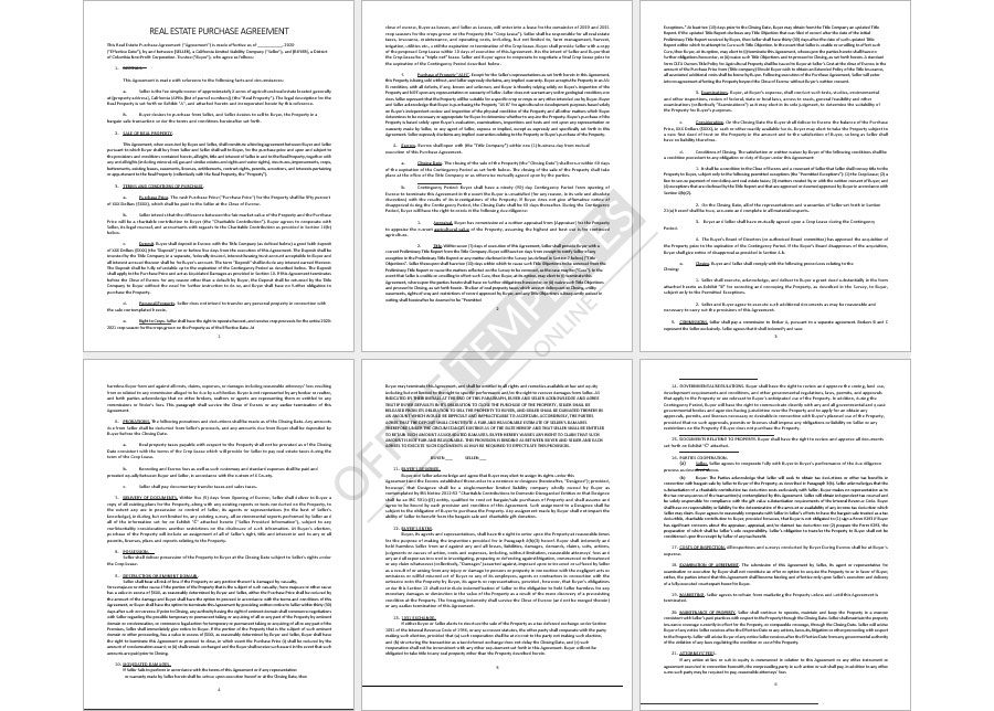 Agricultural Asset Purchase Agreement Template