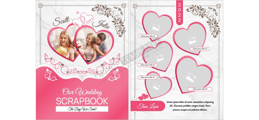 Wedding Scrapbook Template for Microsoft Word