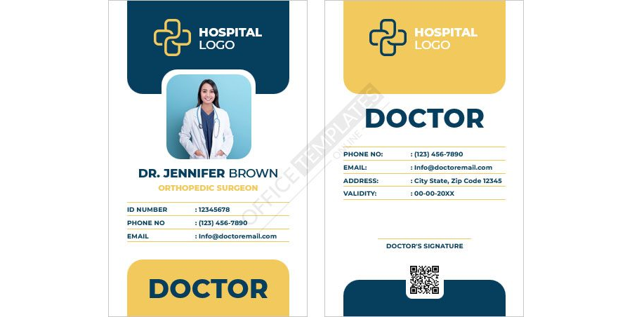 Orthopedic Surgeon ID Card Template