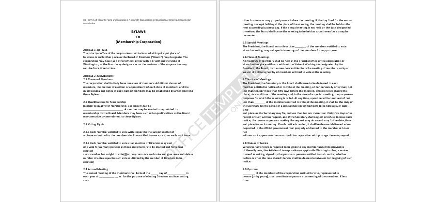 Sample Corporate Bylaws Format 14