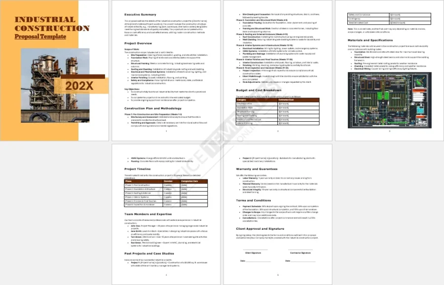 Industrial Construction Proposal Template