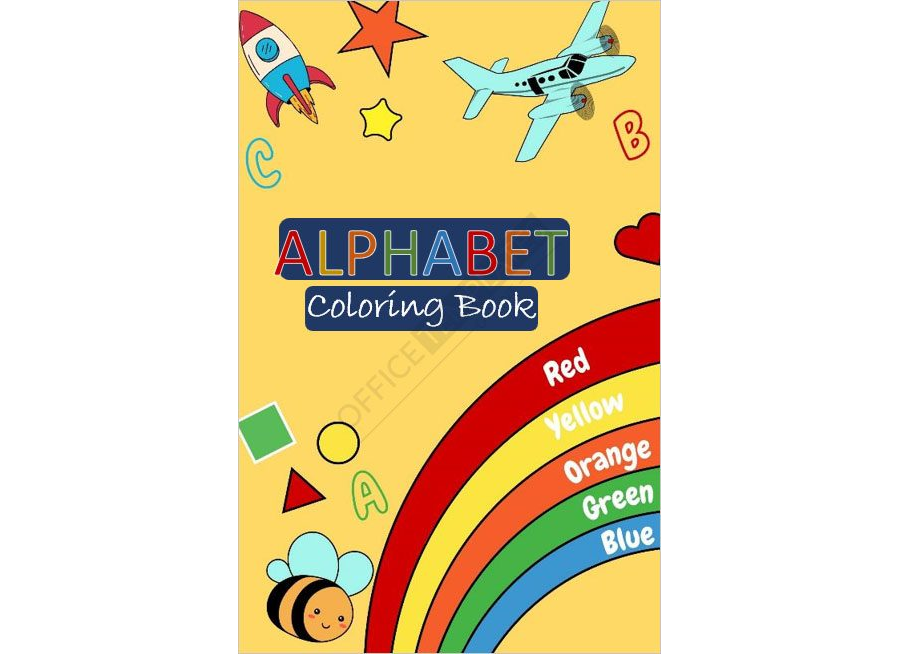 Alphabet Coloring Book Template