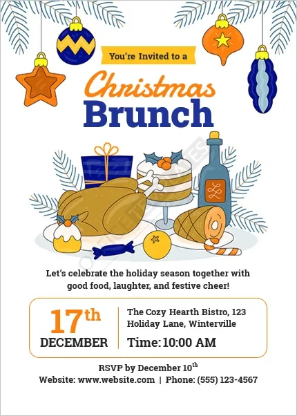Christmas Brunch Invitation Template