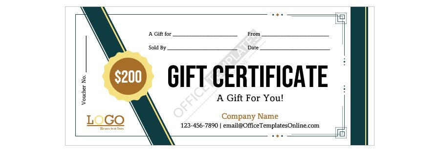 Download Generic Gift Certificate Template for Any Business - MS Word