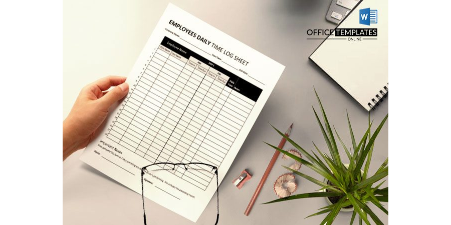 Employee Time Log Sheet Template