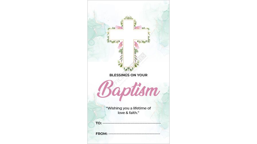 Baptism or Christening Gift Tag Template