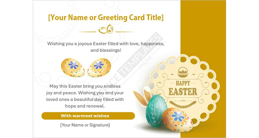 Easter Greeting Card Template