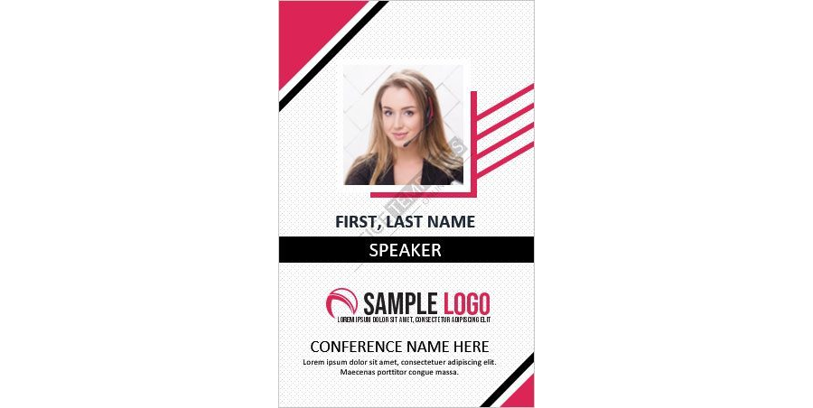 Download Conference Name Card Badge Template in MS Word