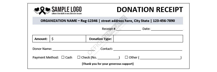 Download Donation Receipt Template - [Word]