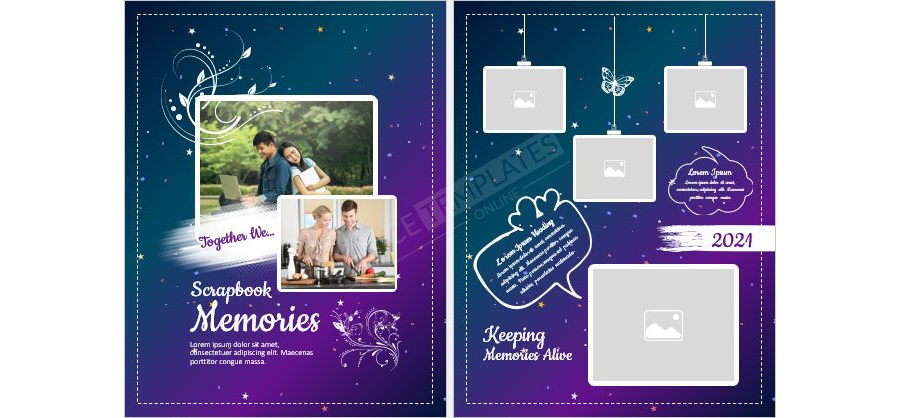 Memories Scrapbook Format Designed in MS Word