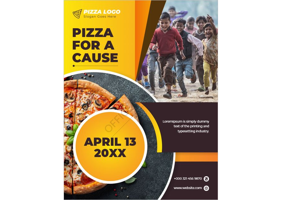Pizza Fundraiser Flyer Template for MS Word