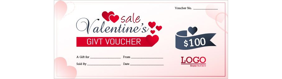 Download Gift Voucher Card Template for Valentine's Day