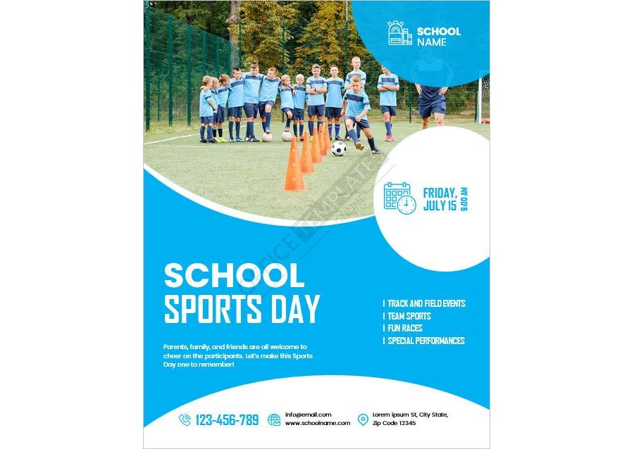 School Sports Day Flyer Template