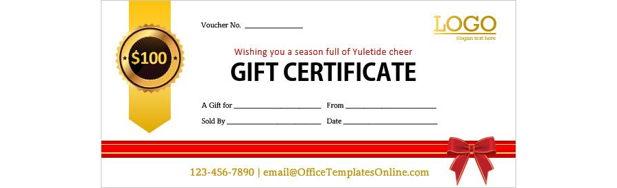 Download Happy Holidays Gift Certificate Template