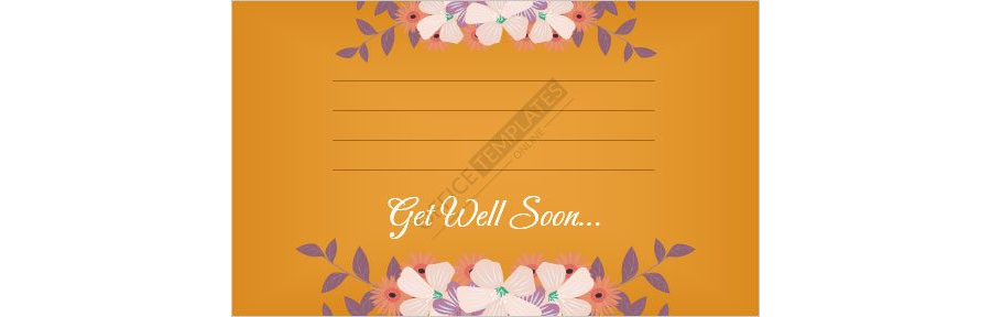 Download Get Well Soon Note Card Format in MS Word