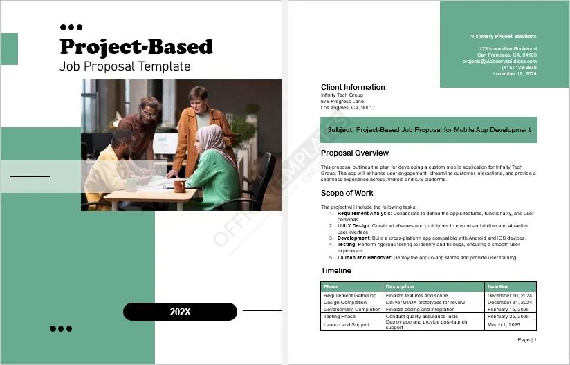 Project-Based Job Proposal Template
