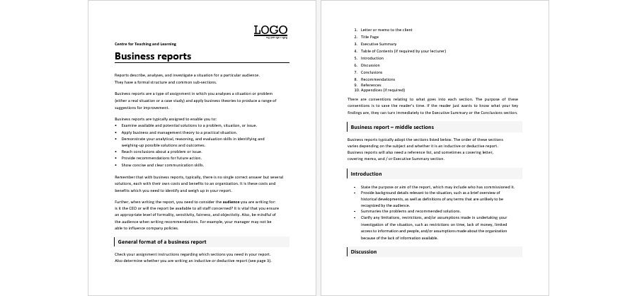 Download Sample Business Report Template