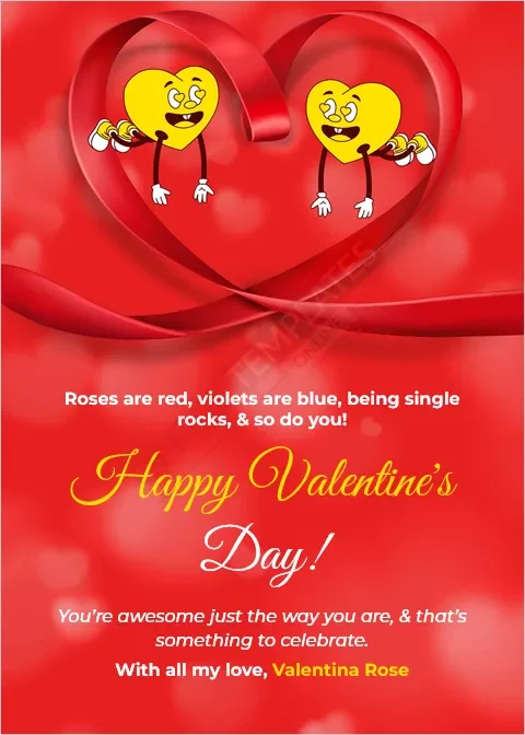 Funny Valentine's Day Card Template