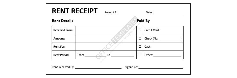 Download Property/House Rent Receipt Template - MS Word
