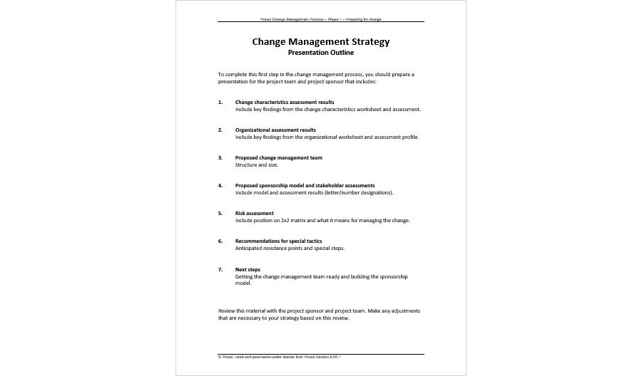 Download Change Management Strategy Outline Template