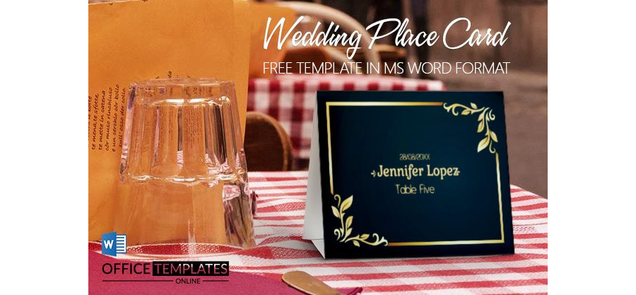 Wedding Place Card Template in MS Word - 8