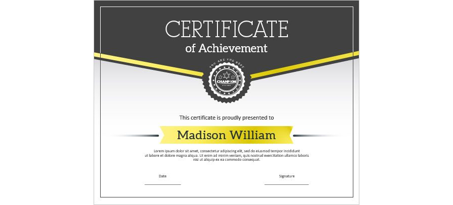 Download School Achievement Certificate Template