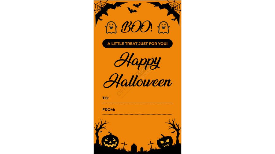 Halloween Gift Tag Template