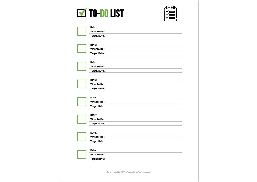 Download Simple To-Do List Template - Word
