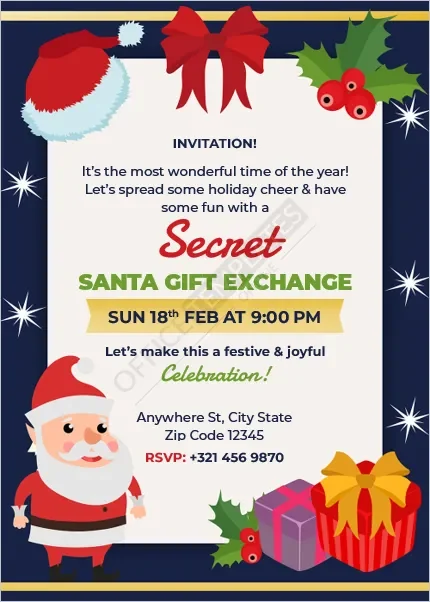 Secret Santa Gift Exchange Invitation Template