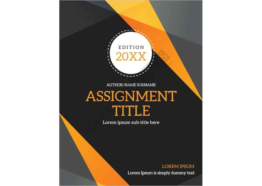Generic Cover Page Design for any Assignment