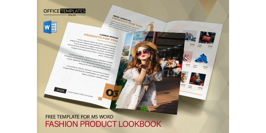 Fashion Product Catalog Design in MS Word