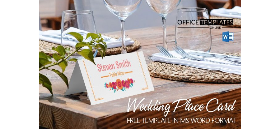 Wedding Place Card Template in MS Word - 4