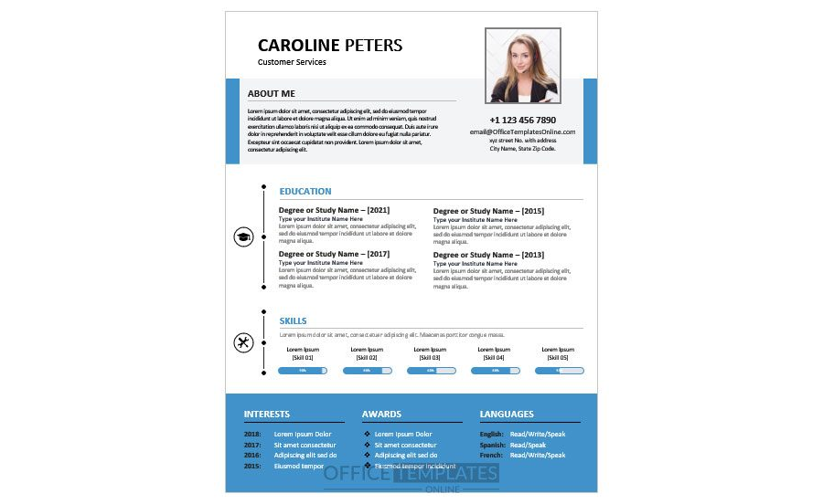 Download Customer Service Representative Resume Template for Freshers - MS Word