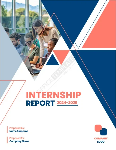 Internship Report Cover Page Template