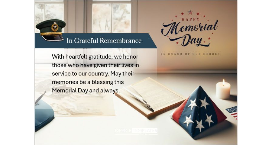 In Grateful Remembrance Card Template