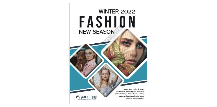 Download Fashion Magazine Cover Page Design Idea for MS Word