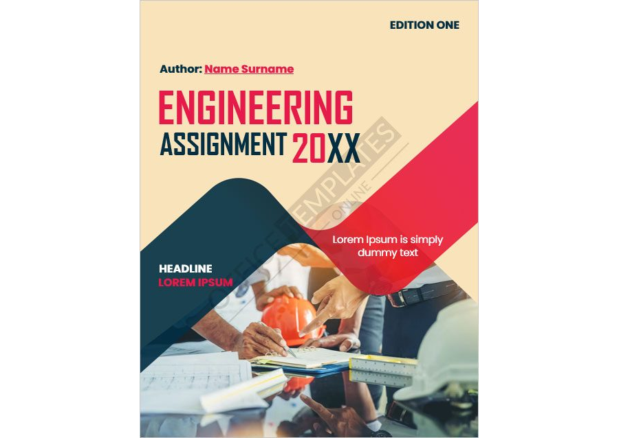 Cover Page Template For Engineering-Related Assignments