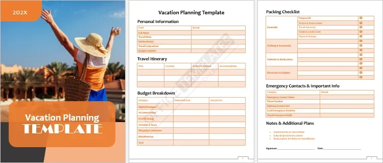 Vacation Planning Template