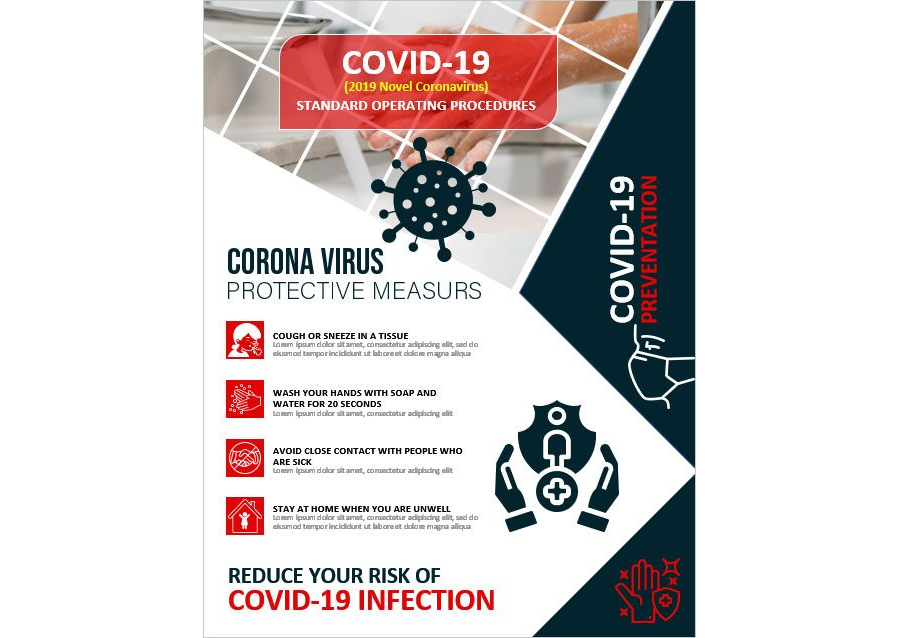 Download Coronavirus/COVID-19 SOPs Flyer Template for MS Word