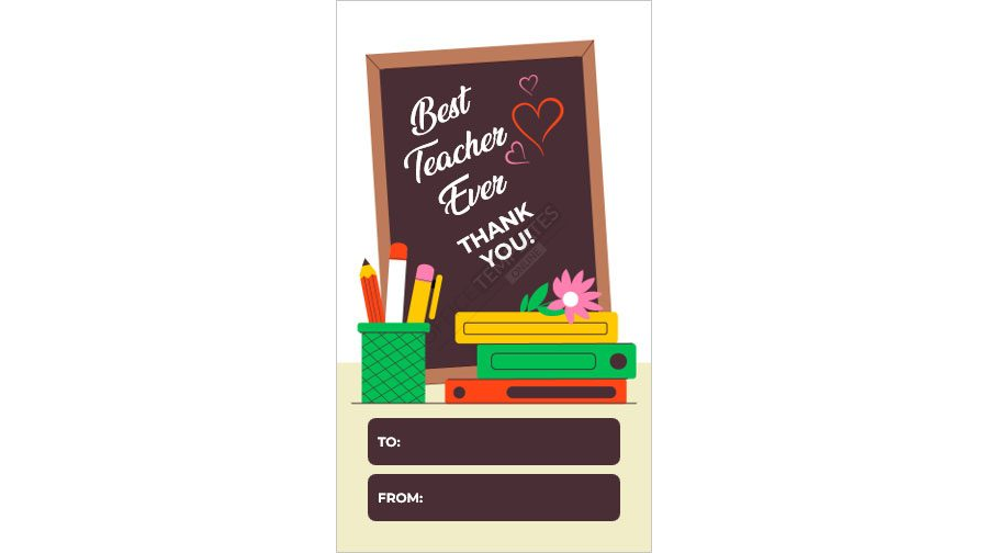 Teacher Appreciation Gift Tag Template