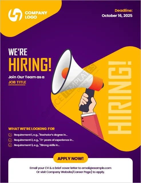 Job Vacancy Flyer Template