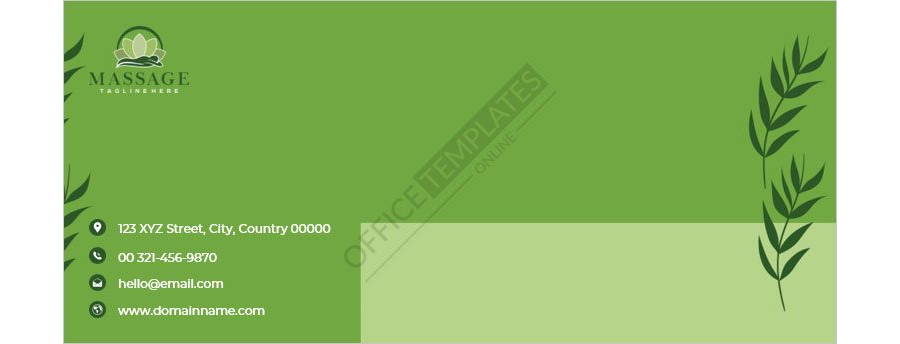 Massage Envelope Template in MS Word