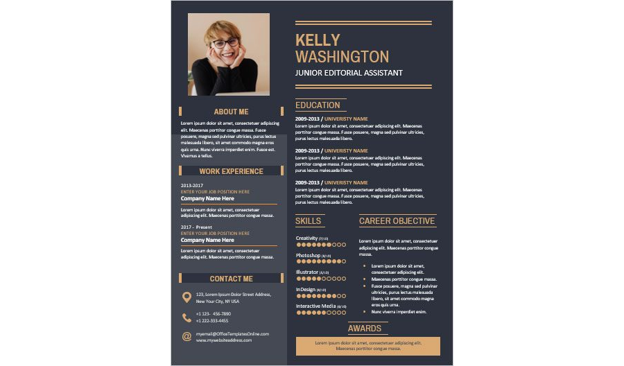 College Resume Template in MS Word # 4