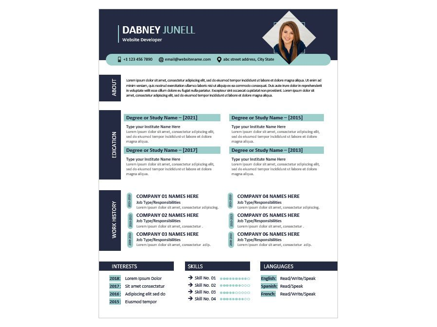 Download Resume Format for Computer and Mathematical Operations Jobs in Microsoft Word
