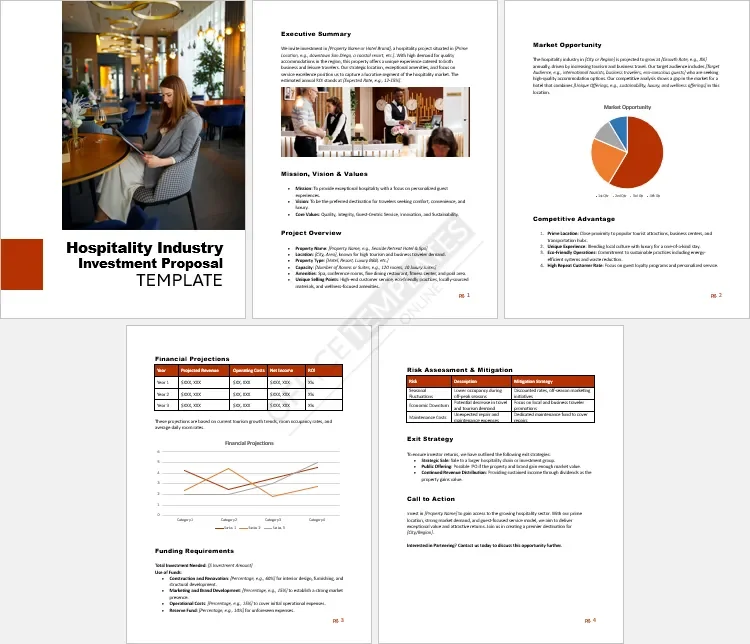 Hospitality Industry Investment Proposal Template