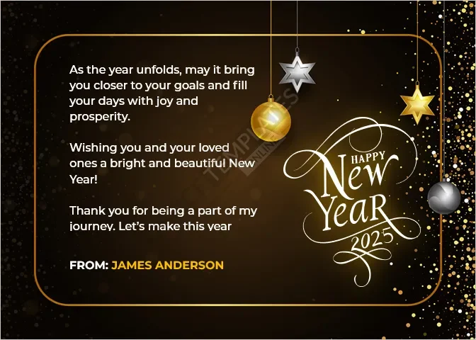 Happy New Year Greeting Card Template