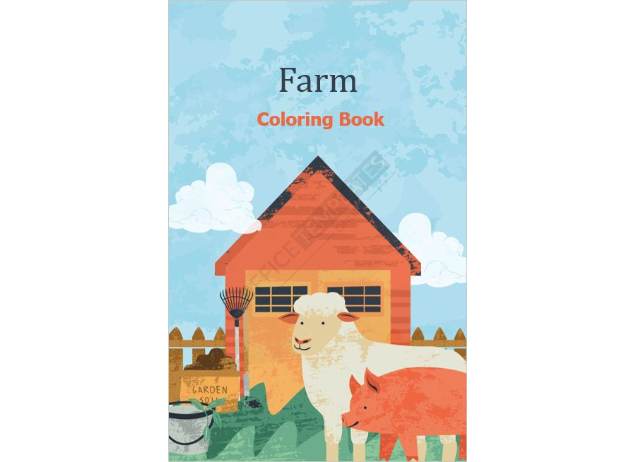 Farm Animals Coloring Book Template