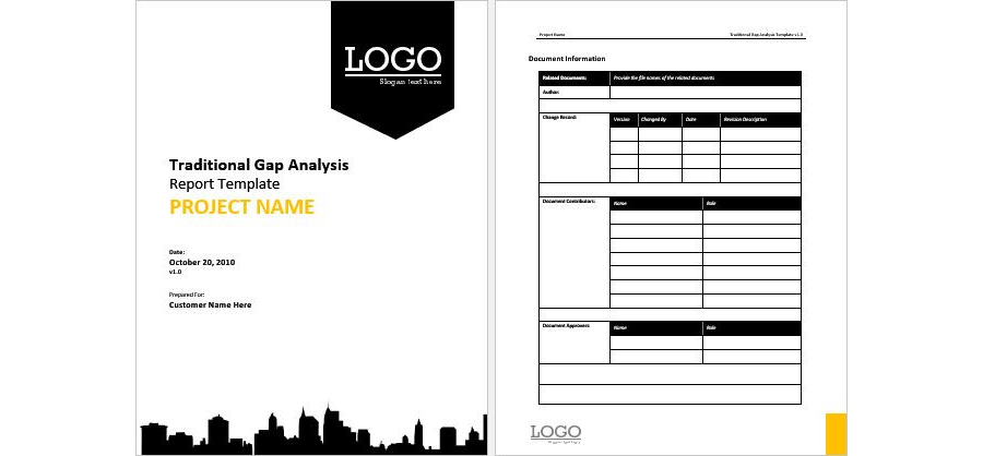 Download Traditional Gap Analysis Report Template