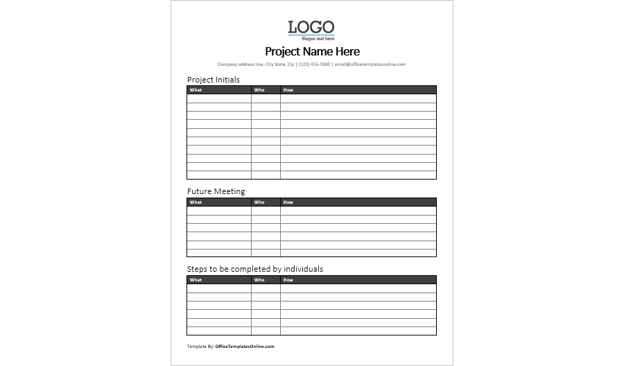 Project Meeting Agenda